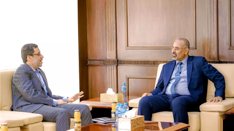 الرئيس الزُبيدي يطّلع من رئيس الوزراء على الإجراءات المتخذة للنهوض بالوضع المعيشي للمواطنين