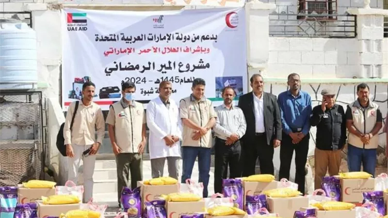 مشروع المير الرمضاني لهيئة الهلال الإماراتي يزفّ البهجة لمرضى شبوة 