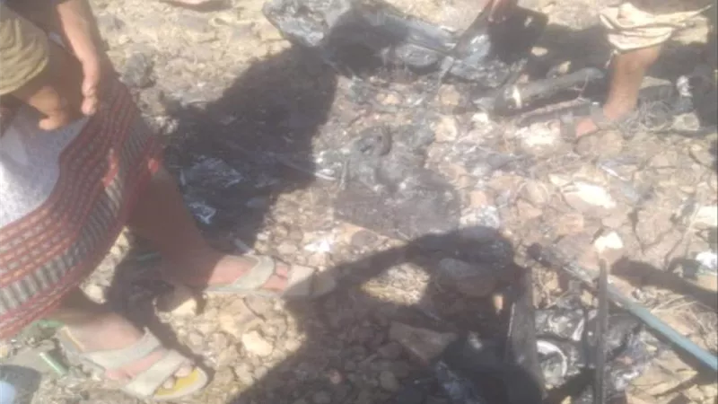 دفاعات القوات الجنوبية تسقط طائرة مسيرة حوثية في جبهة حمالة كرش الحدودية