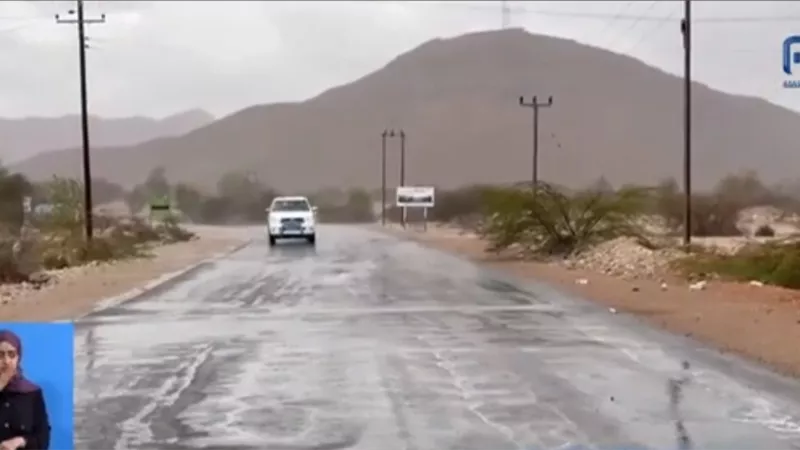 شبوة تشهد هطول أمطار متفرقة ومركز الأرصاد الجوي يحذر