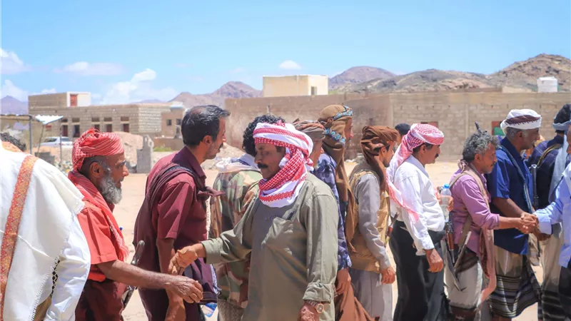 قيادة انتقالي شبوة تقدم واجب العزاء لأسرة الفقيد اللواء أحمد مساعد 
