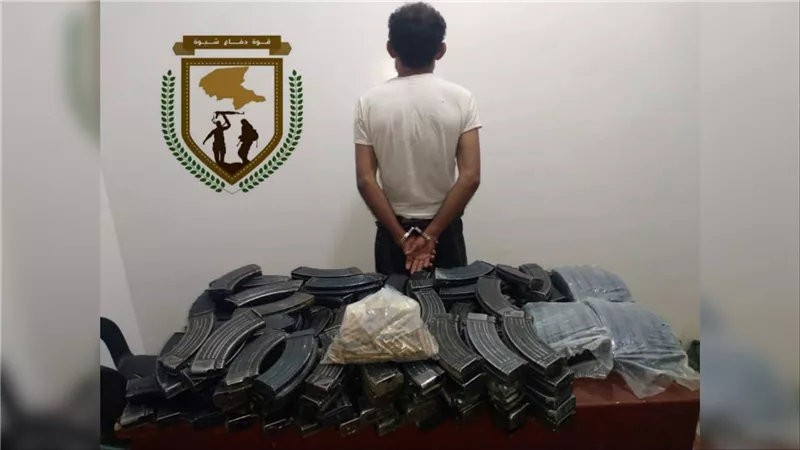 إحباط عملية تهريب أسلحة في مدخل مدينة عتق بشبوة  