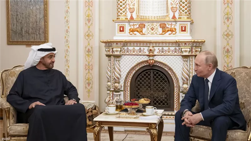 رئيس دولة الإمارات الشيخ محمد بن زايد يبحث مع بوتين في موسكو أوضاع منطقة الشرق الأوسط
