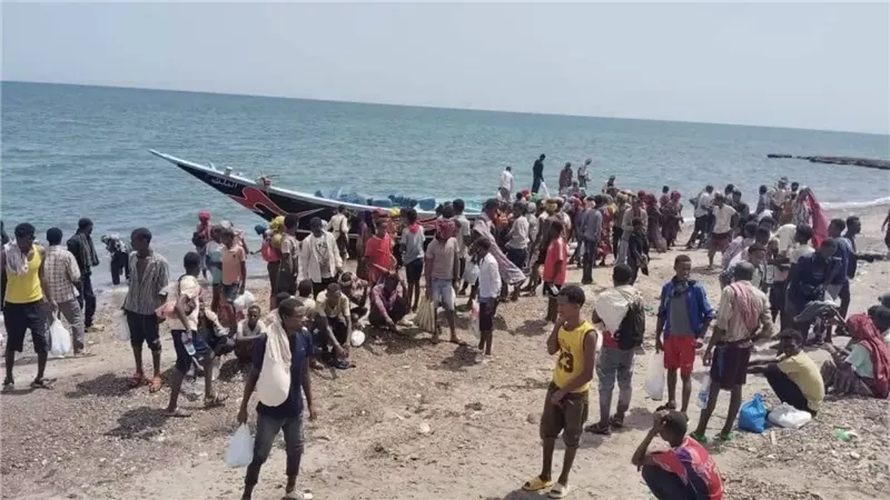 أكثر من 150 مهاجرًا إفريقيا في قبضة الأمن بشبوة واستمرار تدفق المهاجرين