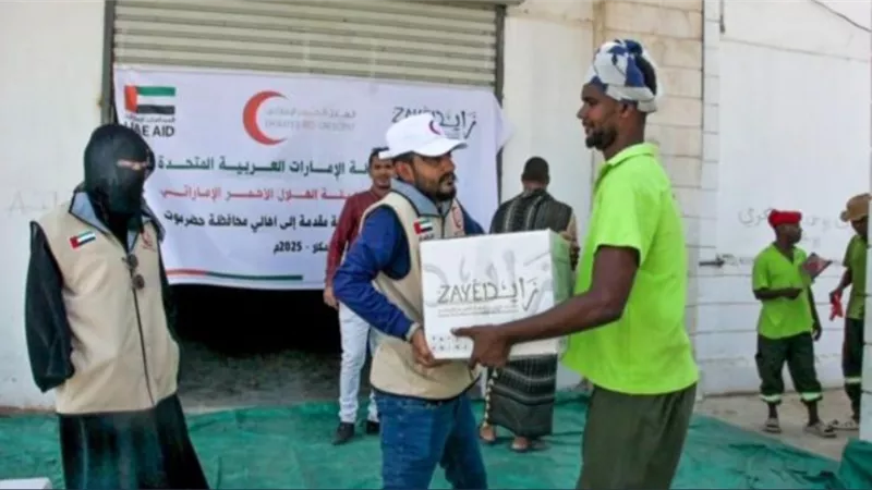 15 ألف مستفيد من مساعدات إماراتية جديدة في حضرموت