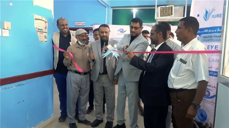 تدشين مخيم طبي مجاني للعيون في عتق بمحافظة شبوة 