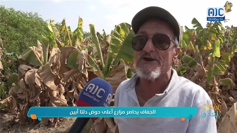 الجفاف يحاصر مزارع أعلى حوض دلتا أبين