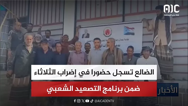 الضالع تسجل حضورا في إضراب الثلاثاء ضمن برنامج التصعيد الشعبي